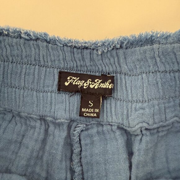 Flag & Anthem Blue Cotton Hartville Gauze Shorts - Picture 4 of 6